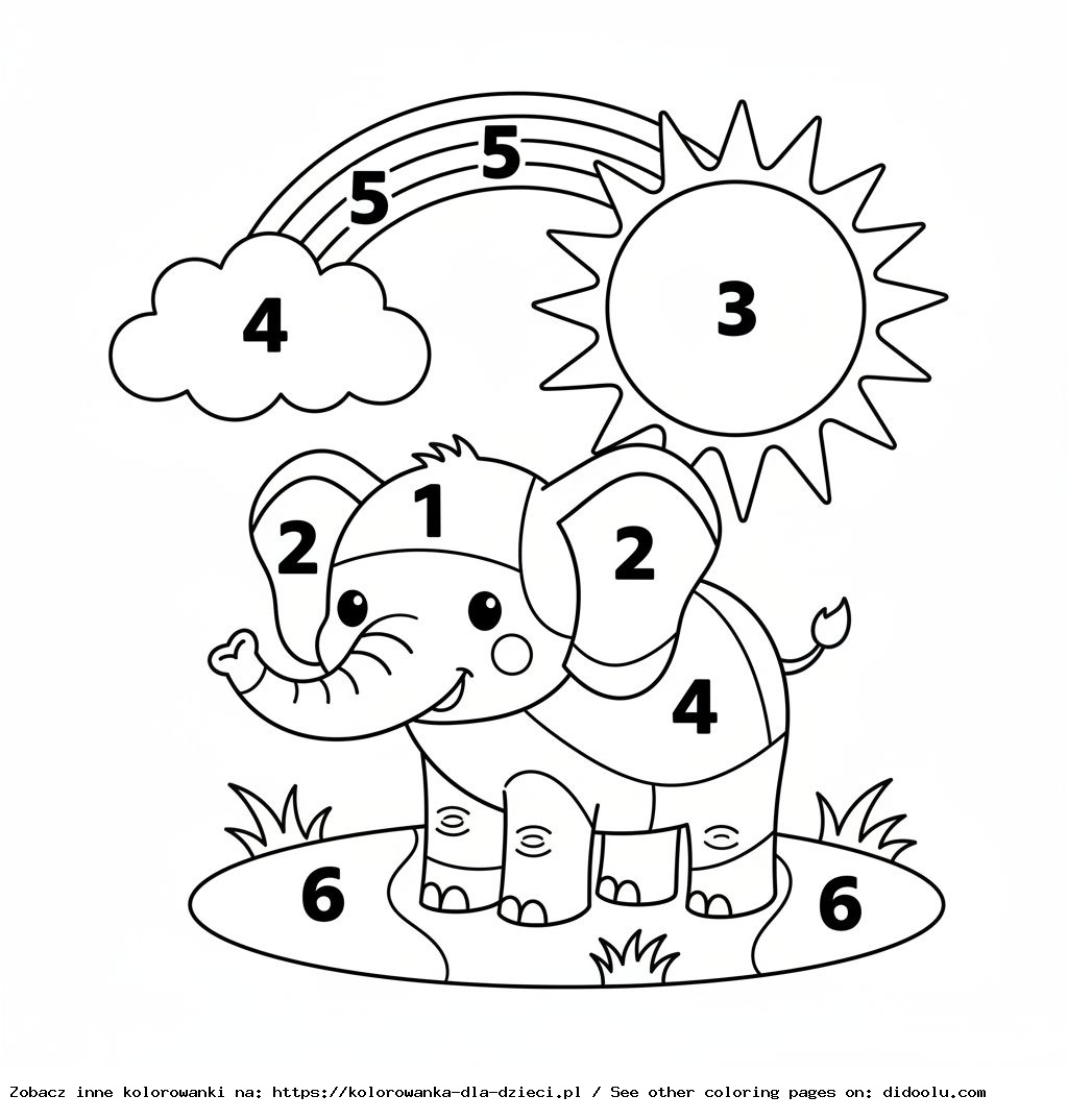 Coloriages par chiffres amusants pour enfants