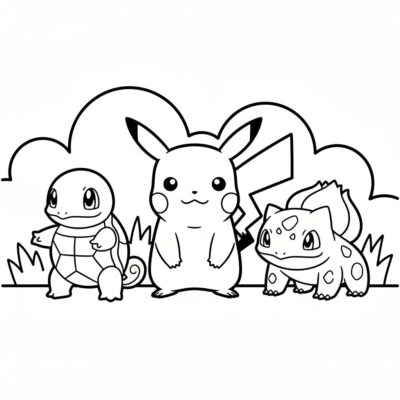 Coloriages d&rsquo;Aventures Pokémon pour Enfants