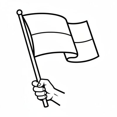 Drapeau de Pologne Coloriage