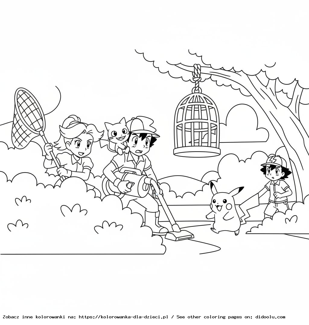 Coloriage : POKEMONS – Team Rocket prépare une embuscade