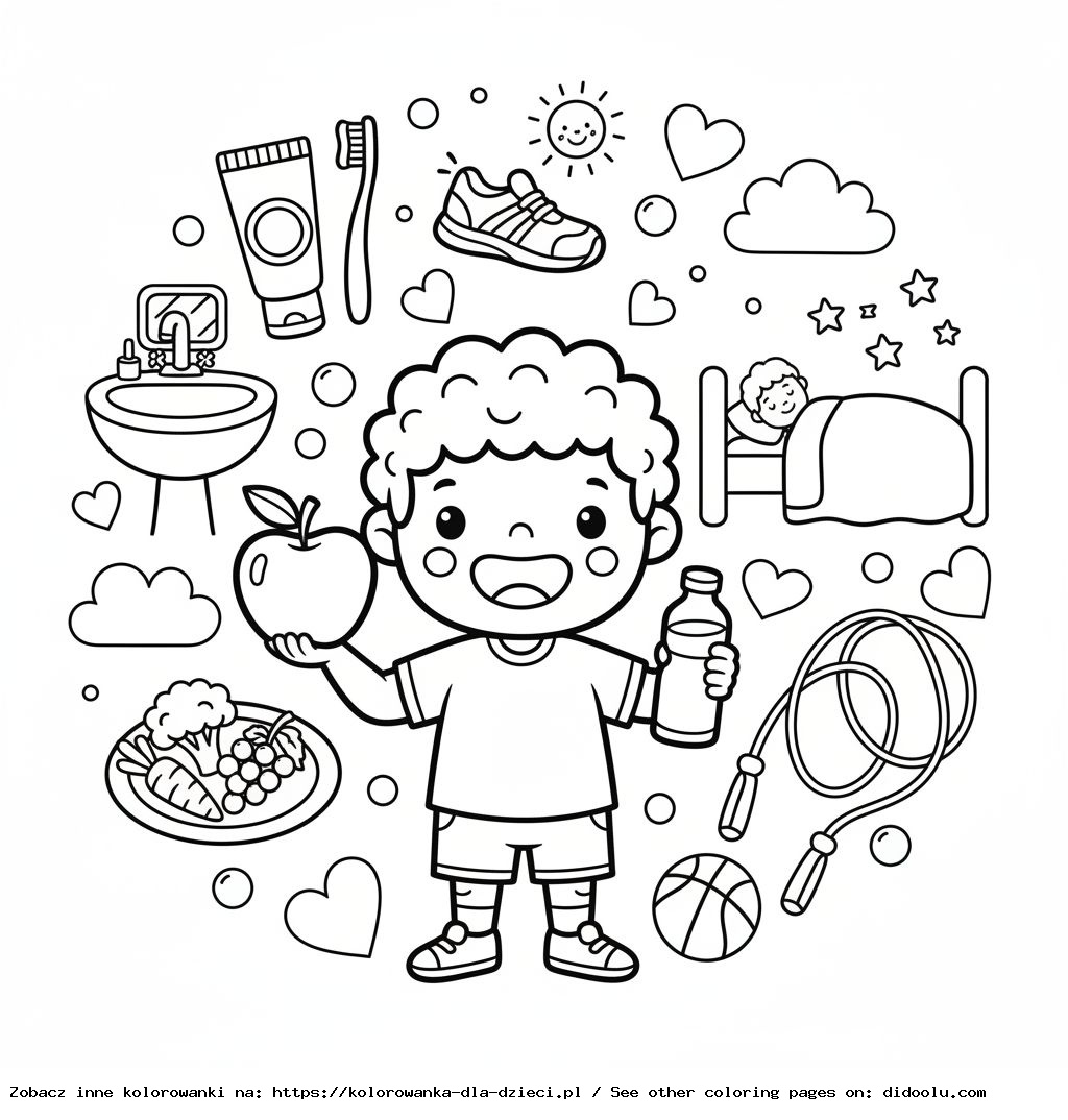 Gomme à colorier : coloriages pour enfants sur la santé