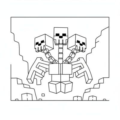 Coloriages Minecraft Wither