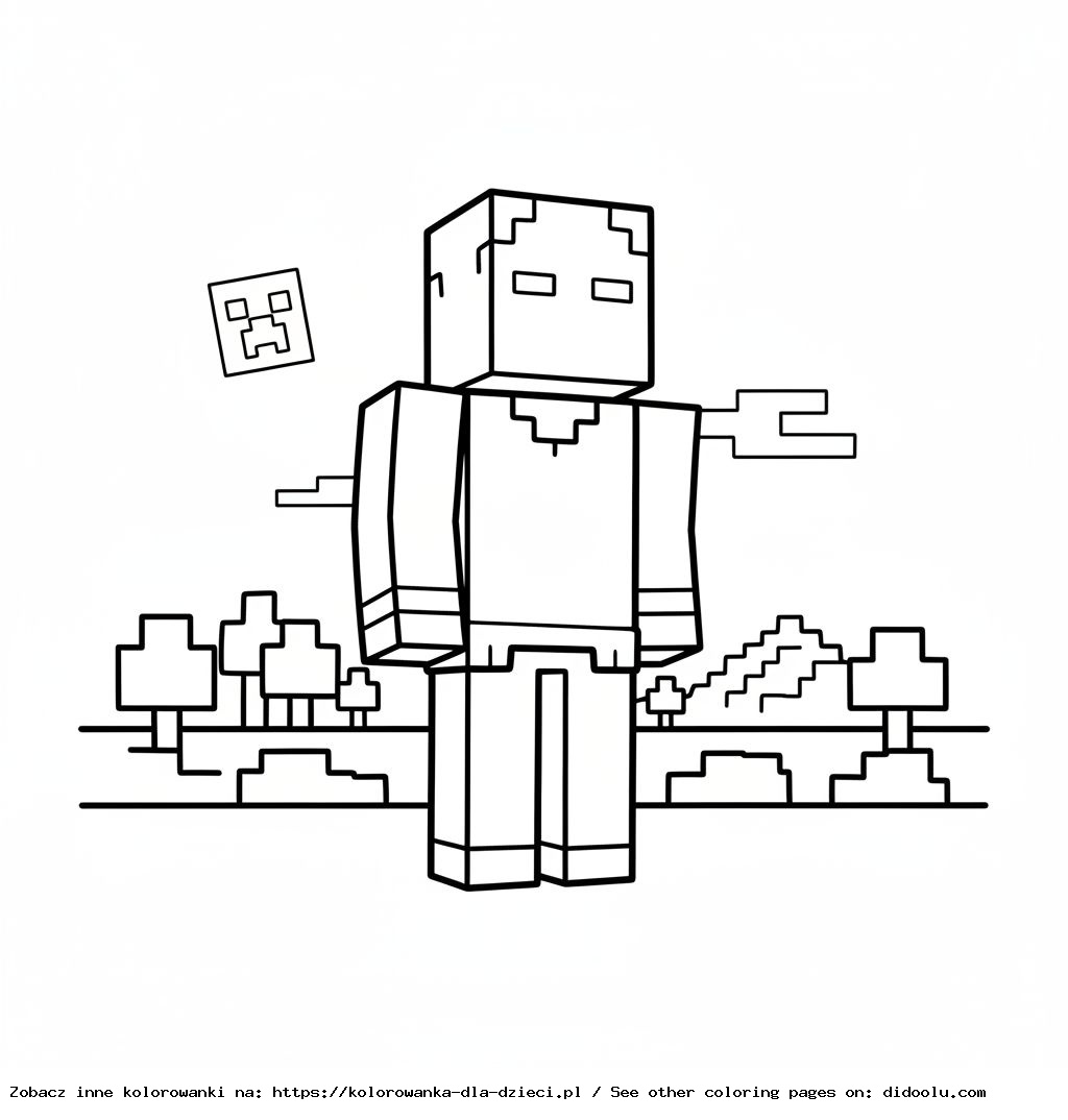 Livre de coloriage Minecraft Herobrine