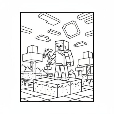 Dessin de coloriage Minecraft à imprimer