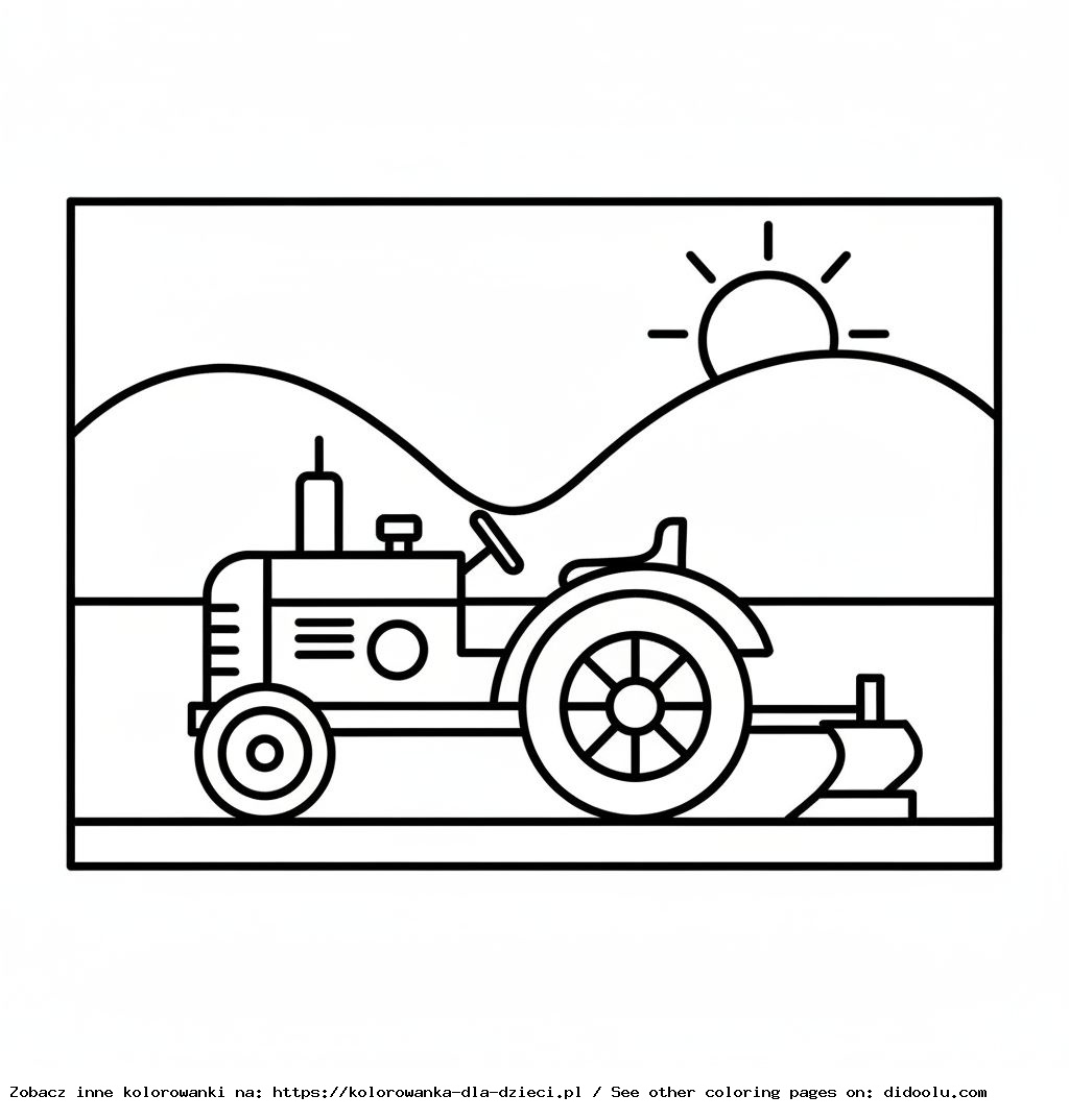 Tracteur Coloriage