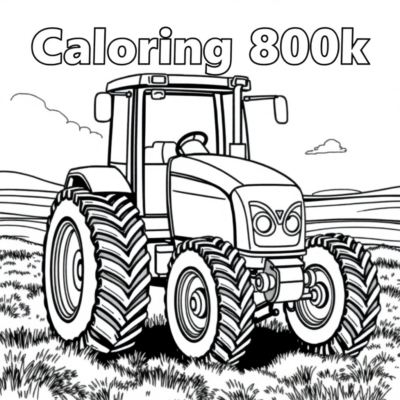 Tracteur Coloriage