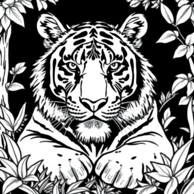 Tigre coloriage
