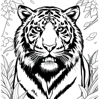 Tigres coloriage