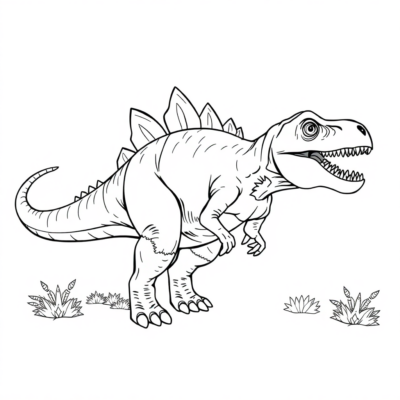 Tyrannosaure Colorier