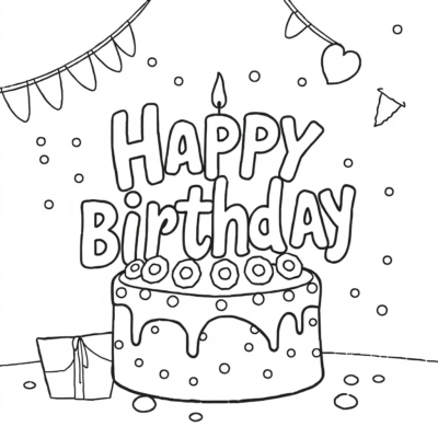 Anniversaire coloriage