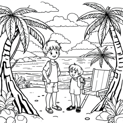 Livre de coloriage : vacances, livre de coloriage pour enfants