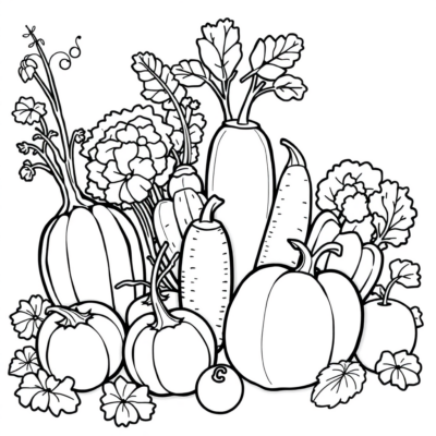 Livre de coloriage : légumes, un livre de coloriage pour enfants