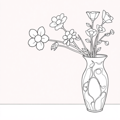 Coloriage : vase coloriage pour enfants