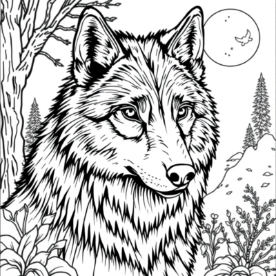 Loup Colorier