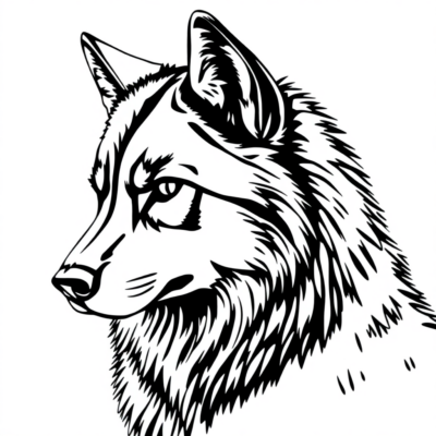 Loups coloriages