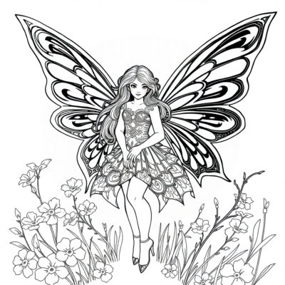 Coloriez la fée