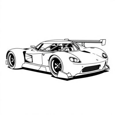 Livre de coloriage de voitures de course