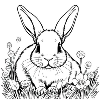 Lapin à Colorier pour Enfants