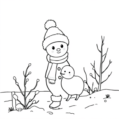 Livre de coloriage : hiver, livre de coloriage pour enfants