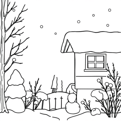 Coloriages d’hiver à imprimer pour enfants