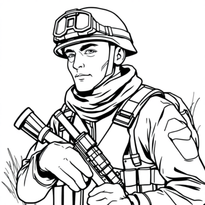 Soldat coloriage