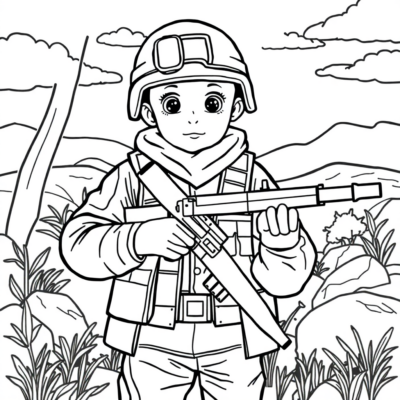 Livre de coloriage : soldat livre de coloriage pour enfants