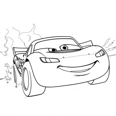 Coloriages de Flash McQueen et amis rapides