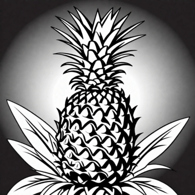 coloriage ananas