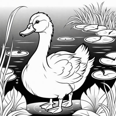 le vilain petit canard coloriage