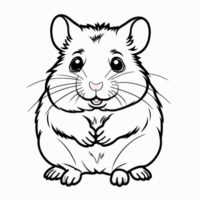 hamster en coloriage