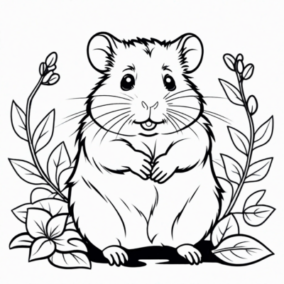 coloriage de hamster à imprimer