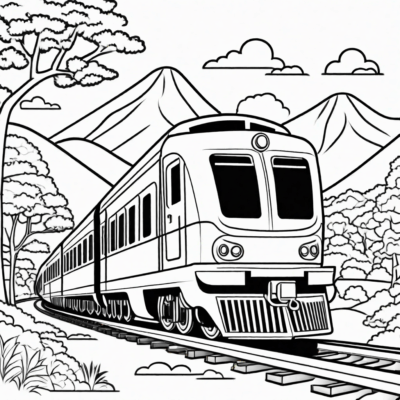 coloriage de train