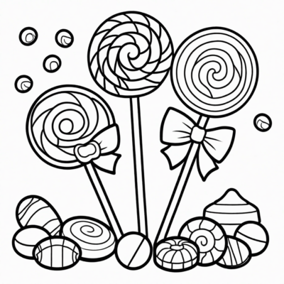 bonbons à colorier