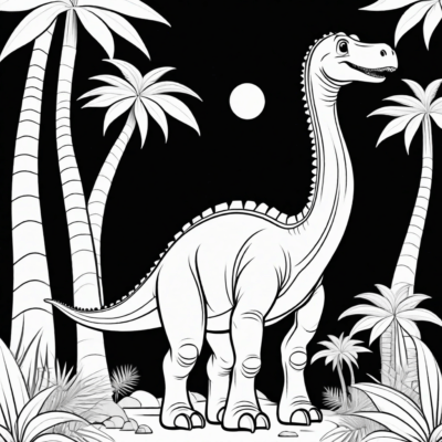 coloriage diplodocus
