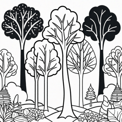 arbre coloriage à imprimer