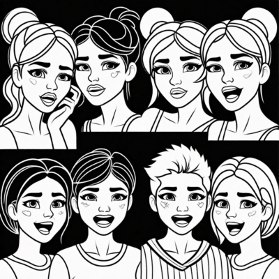 émotions de coloriage