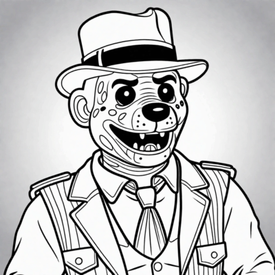 freddy coloriage