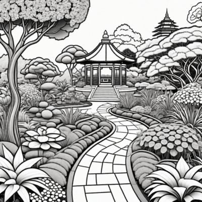 jardin de Banban 3 coloriage