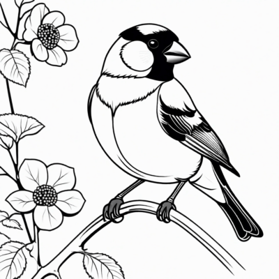 coloriages de pinsons