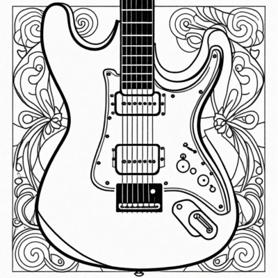 guitare coloriage