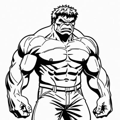 coloriage Hulk à imprimer