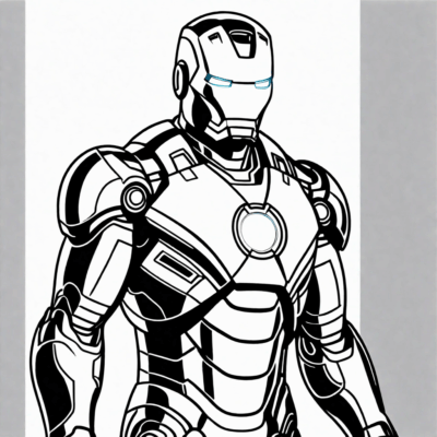 coloriage Iron Man à imprimer