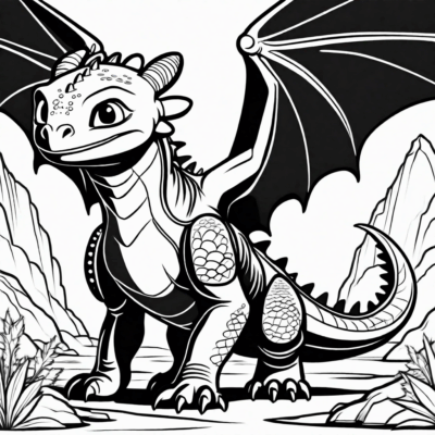 Comment apprivoiser un dragon – livre de coloriage