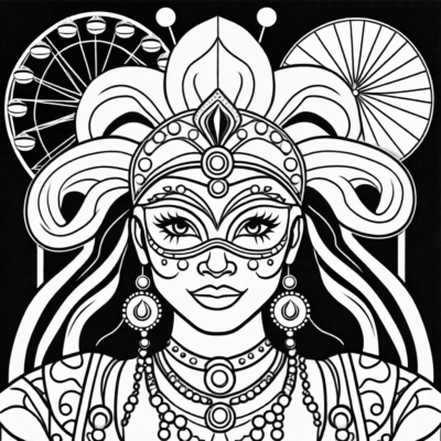 Carnaval à colorier pour enfants