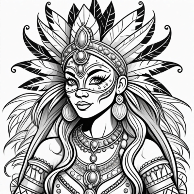 Masques et fêtes : coloriages de carnaval Jr.