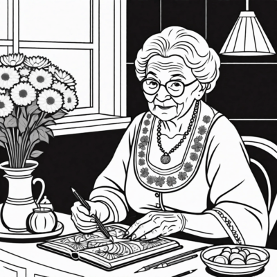 Le livre de coloriage de mamie