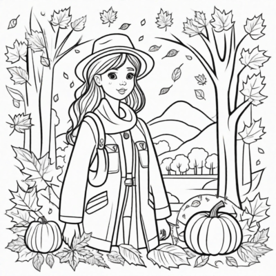 coloriage à imprimer automne