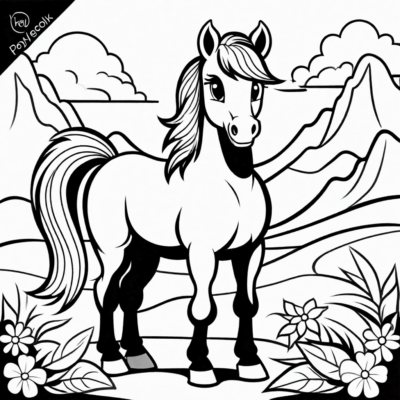 coloriage poney