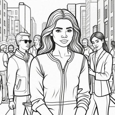 livre de coloriage sur les gens