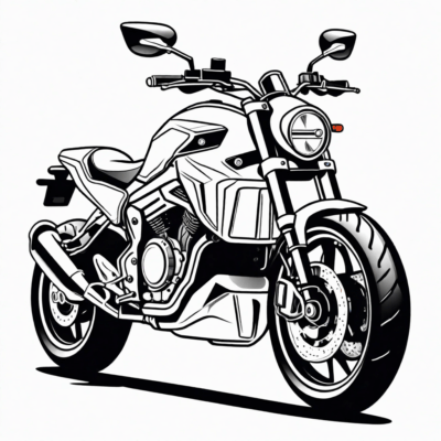 coloriage moto